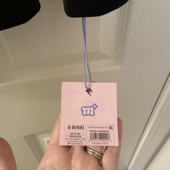 More Than Magic Black Velour Hoodie Jacket Sequin Stripe Girls Small 6-6X NWT - Picture 6 of 8